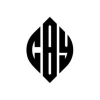 cby cirkel bokstavslogotyp design med cirkel och ellipsform. cby ellipsbokstäver med typografisk stil. de tre initialerna bildar en cirkellogotyp. cby cirkel emblem abstrakt monogram bokstav märke vektor. vektor