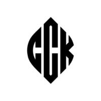 Cck cirkel bokstavslogotyp design med cirkel och ellipsform. ck ellipsbokstäver med typografisk stil. de tre initialerna bildar en cirkellogotyp. Cck cirkel emblem abstrakt monogram brev märke vektor. vektor