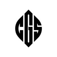 cgs-Kreisbuchstaben-Logo-Design mit Kreis- und Ellipsenform. cgs-ellipsenbuchstaben mit typografischem stil. Die drei Initialen bilden ein Kreislogo. cgs-Kreis-Emblem abstrakter Monogramm-Buchstaben-Markierungsvektor. vektor