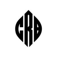 crb-Kreisbuchstaben-Logo-Design mit Kreis- und Ellipsenform. crb ellipsenbuchstaben mit typografischem stil. Die drei Initialen bilden ein Kreislogo. crb-Kreis-Emblem abstrakter Monogramm-Buchstaben-Markierungsvektor. vektor