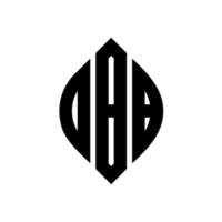 dbb-Kreisbuchstaben-Logo-Design mit Kreis- und Ellipsenform. dbb-Ellipsenbuchstaben mit typografischem Stil. Die drei Initialen bilden ein Kreislogo. dbb-Kreis-Emblem abstrakter Monogramm-Buchstaben-Markierungsvektor. vektor