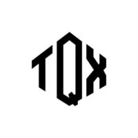 tqx-Buchstaben-Logo-Design mit Polygonform. tqx Polygon- und Würfelform-Logo-Design. tqx Sechseck-Vektor-Logo-Vorlage in weißen und schwarzen Farben. tqx-monogramm, geschäfts- und immobilienlogo. vektor