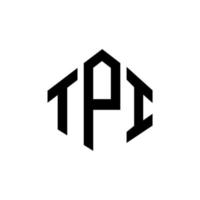 tpi-Buchstaben-Logo-Design mit Polygonform. tpi-Polygon- und Würfelform-Logo-Design. tpi Sechseck-Vektor-Logo-Vorlage in weißen und schwarzen Farben. tpi-monogramm, geschäfts- und immobilienlogo. vektor