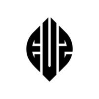 evz-Kreisbuchstaben-Logo-Design mit Kreis- und Ellipsenform. evz ellipsenbuchstaben mit typografischem stil. Die drei Initialen bilden ein Kreislogo. evz-Kreis-Emblem abstrakter Monogramm-Buchstaben-Markierungsvektor. vektor