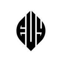 Evy-Kreis-Buchstaben-Logo-Design mit Kreis- und Ellipsenform. Evy-Ellipsenbuchstaben mit typografischem Stil. Die drei Initialen bilden ein Kreislogo. Evy-Kreis-Emblem abstrakter Monogramm-Buchstaben-Markenvektor. vektor