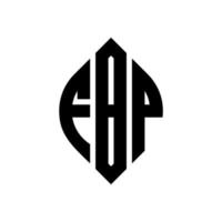 fbp-Kreisbuchstaben-Logo-Design mit Kreis- und Ellipsenform. fbp Ellipsenbuchstaben mit typografischem Stil. Die drei Initialen bilden ein Kreislogo. fbp-Kreis-Emblem abstrakter Monogramm-Buchstaben-Markenvektor. vektor