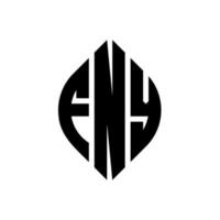 Fny Circle Letter Logo Design mit Kreis- und Ellipsenform. fny ellipsenbuchstaben mit typografischem stil. Die drei Initialen bilden ein Kreislogo. fny kreis emblem abstraktes monogramm buchstaben mark vektor. vektor