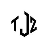 tjz-Buchstaben-Logo-Design mit Polygonform. tjz Logo-Design in Polygon- und Würfelform. tjz Sechseck-Vektor-Logo-Vorlage in weißen und schwarzen Farben. tjz-monogramm, geschäfts- und immobilienlogo. vektor