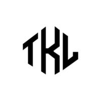 tkl-Brief-Logo-Design mit Polygonform. tkl-polygon- und würfelform-logo-design. Tkl Sechseck-Vektor-Logo-Vorlage in weißen und schwarzen Farben. tkl-monogramm, geschäfts- und immobilienlogo. vektor