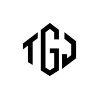 tgj-Buchstaben-Logo-Design mit Polygonform. tgj Polygon- und Würfelform-Logo-Design. tgj Sechseck-Vektor-Logo-Vorlage in weißen und schwarzen Farben. tgj-monogramm, geschäfts- und immobilienlogo. vektor