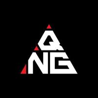 qng Dreiecksbuchstaben-Logo-Design mit Dreiecksform. Qng-Dreieck-Logo-Design-Monogramm. Qng-Dreieck-Vektor-Logo-Vorlage mit roter Farbe. qng dreieckiges Logo einfaches, elegantes und luxuriöses Logo. vektor
