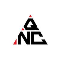 qnc-Dreieck-Buchstaben-Logo-Design mit Dreiecksform. QNC-Dreieck-Logo-Design-Monogramm. QNC-Dreieck-Vektor-Logo-Vorlage mit roter Farbe. qnc dreieckiges Logo einfaches, elegantes und luxuriöses Logo. vektor