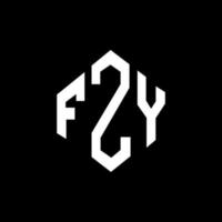 fzy-Buchstaben-Logo-Design mit Polygonform. Fzy Polygon- und Würfelform-Logo-Design. Fzy Sechseck-Vektor-Logo-Vorlage in weißen und schwarzen Farben. fzy monogramm, geschäfts- und immobilienlogo. vektor