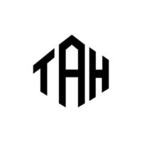 tah-Buchstaben-Logo-Design mit Polygonform. tah Polygon- und Würfelform-Logo-Design. tah Sechseck-Vektor-Logo-Vorlage in weißen und schwarzen Farben. tah monogramm, geschäfts- und immobilienlogo. vektor