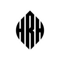 hrx cirkel bokstavslogotyp design med cirkel och ellipsform. hrx ellipsbokstäver med typografisk stil. de tre initialerna bildar en cirkellogotyp. Hrx cirkel emblem abstrakt monogram brev märke vektor. vektor