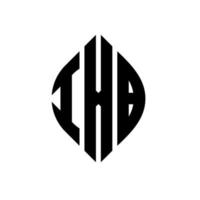 ixb cirkelbokstavslogotypdesign med cirkel- och ellipsform. ixb ellipsbokstäver med typografisk stil. de tre initialerna bildar en cirkellogotyp. ixb cirkel emblem abstrakt monogram bokstav märke vektor. vektor