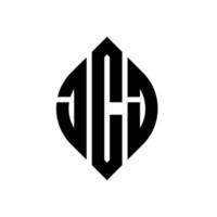Jcj-Kreisbuchstaben-Logo-Design mit Kreis- und Ellipsenform. jcj Ellipsenbuchstaben mit typografischem Stil. Die drei Initialen bilden ein Kreislogo. jcj Kreisemblem abstrakter Monogramm-Buchstabenmarkierungsvektor. vektor