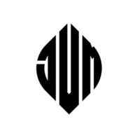 jvm-Kreisbuchstaben-Logo-Design mit Kreis- und Ellipsenform. jvm Ellipsenbuchstaben mit typografischem Stil. Die drei Initialen bilden ein Kreislogo. jvm Kreisemblem abstrakter Monogramm-Buchstabenmarkierungsvektor. vektor