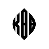 kbb-Kreisbuchstaben-Logo-Design mit Kreis- und Ellipsenform. kbb-Ellipsenbuchstaben mit typografischem Stil. Die drei Initialen bilden ein Kreislogo. kbb-Kreis-Emblem abstrakter Monogramm-Buchstaben-Markenvektor. vektor
