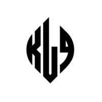 klq cirkelbokstavslogotypdesign med cirkel och ellipsform. klq ellipsbokstäver med typografisk stil. de tre initialerna bildar en cirkellogotyp. klq cirkel emblem abstrakt monogram bokstaven märke vektor. vektor