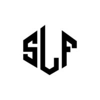 slf bokstav logo design med polygon form. slf polygon och kub form logotyp design. slf hexagon vektor logotyp mall vita och svarta färger. slf-monogram, affärs- och fastighetslogotyp.