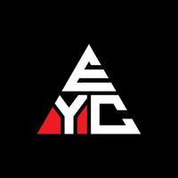 eyc-Dreieck-Buchstaben-Logo-Design mit Dreiecksform. eyc-Dreieck-Logo-Design-Monogramm. Eyc-Dreieck-Vektor-Logo-Vorlage mit roter Farbe. eyc dreieckiges Logo einfaches, elegantes und luxuriöses Logo. vektor