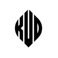 kvd-Kreisbuchstaben-Logo-Design mit Kreis- und Ellipsenform. Kvd-Ellipsenbuchstaben mit typografischem Stil. Die drei Initialen bilden ein Kreislogo. Kvd-Kreis-Emblem abstrakter Monogramm-Buchstaben-Markierungsvektor. vektor