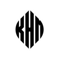 kxm-Kreisbuchstaben-Logo-Design mit Kreis- und Ellipsenform. kxm Ellipsenbuchstaben mit typografischem Stil. Die drei Initialen bilden ein Kreislogo. kxm Kreisemblem abstrakter Monogramm-Buchstabenmarkierungsvektor. vektor