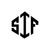 sif-Buchstaben-Logo-Design mit Polygonform. sif-polygon- und würfelform-logo-design. sif Hexagon-Vektor-Logo-Vorlage in weißen und schwarzen Farben. sif-monogramm, geschäfts- und immobilienlogo. vektor