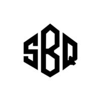 sbq bokstavslogotypdesign med polygonform. sbq polygon och kub form logotyp design. sbq hexagon vektor logotyp mall vita och svarta färger. sbq monogram, affärs- och fastighetslogotyp.