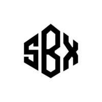 sbx-Buchstaben-Logo-Design mit Polygonform. sbx-polygon- und würfelform-logo-design. sbx Sechseck-Vektor-Logo-Vorlage in weißen und schwarzen Farben. sbx-monogramm, geschäfts- und immobilienlogo. vektor