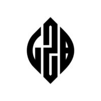 lzb-Kreisbuchstaben-Logo-Design mit Kreis- und Ellipsenform. lzb-ellipsenbuchstaben mit typografischem stil. Die drei Initialen bilden ein Kreislogo. lzb-Kreis-Emblem abstrakter Monogramm-Buchstaben-Markierungsvektor. vektor