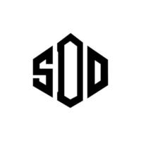 sdo-Buchstaben-Logo-Design mit Polygonform. sdo Polygon- und Würfelform-Logo-Design. sdo Sechseck-Vektor-Logo-Vorlage in weißen und schwarzen Farben. sdo-monogramm, geschäfts- und immobilienlogo. vektor