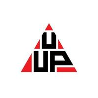 uup-Dreieck-Buchstaben-Logo-Design mit Dreiecksform. uup-Dreieck-Logo-Design-Monogramm. uup-Dreieck-Vektor-Logo-Vorlage mit roter Farbe. uup dreieckiges Logo einfaches, elegantes und luxuriöses Logo. vektor
