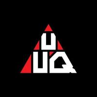 uuq triangel bokstavslogotypdesign med triangelform. uuq triangel logotyp design monogram. uuq triangel vektor logotyp mall med röd färg. uuq triangulär logotyp enkel, elegant och lyxig logotyp.