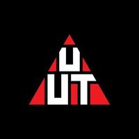 uut Dreiecksbuchstaben-Logo-Design mit Dreiecksform. UUT-Dreieck-Logo-Design-Monogramm. UUT-Dreieck-Vektor-Logo-Vorlage mit roter Farbe. uut dreieckiges Logo einfaches, elegantes und luxuriöses Logo. vektor