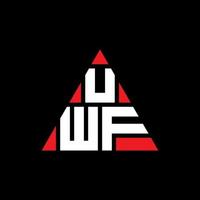 UWF-Dreieck-Buchstaben-Logo-Design mit Dreiecksform. UWF-Dreieck-Logo-Design-Monogramm. UWF-Dreieck-Vektor-Logo-Vorlage mit roter Farbe. uwf dreieckiges Logo einfaches, elegantes und luxuriöses Logo. vektor