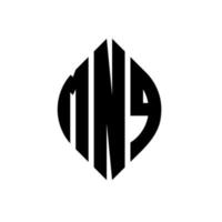 mnq cirkel bokstavslogotyp design med cirkel och ellipsform. mnq ellipsbokstäver med typografisk stil. de tre initialerna bildar en cirkellogotyp. mnq cirkel emblem abstrakt monogram bokstaven märke vektor. vektor