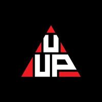 uup-Dreieck-Buchstaben-Logo-Design mit Dreiecksform. uup-Dreieck-Logo-Design-Monogramm. uup-Dreieck-Vektor-Logo-Vorlage mit roter Farbe. uup dreieckiges Logo einfaches, elegantes und luxuriöses Logo. vektor