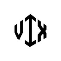 vix bokstavslogotypdesign med polygonform. vix polygon och kubform logotypdesign. Vix hexagon vektor logotyp mall vita och svarta färger. vix monogram, affärs- och fastighetslogotyp.