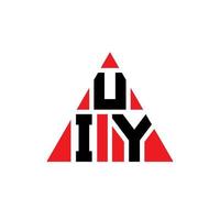 uiy Dreiecksbuchstaben-Logo-Design mit Dreiecksform. uiy Dreieck-Logo-Design-Monogramm. uiy Dreieck-Vektor-Logo-Vorlage mit roter Farbe. uiy dreieckiges Logo einfaches, elegantes und luxuriöses Logo. vektor