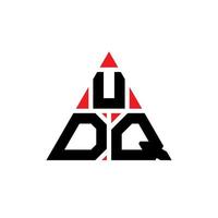 Udq-Dreieck-Buchstaben-Logo-Design mit Dreiecksform. Udq-Dreieck-Logo-Design-Monogramm. Udq-Dreieck-Vektor-Logo-Vorlage mit roter Farbe. udq dreieckiges Logo einfaches, elegantes und luxuriöses Logo. vektor