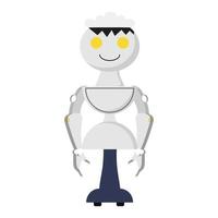 Cartoon-Robotermädchen-Maskottchen-Logo vektor