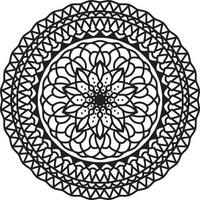 Blumen-Mandala-Muster. dekorative Kreisverzierung im ethnischen orientalischen Stil. vektor