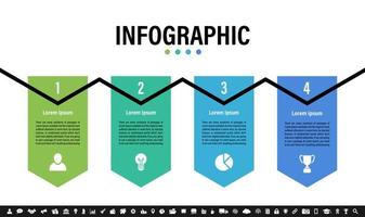 Infografik Designvorlage mit Geschäftskonzept vektor