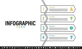 Infografik Designvorlage mit Geschäftskonzept vektor