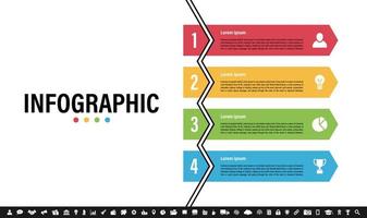 Infografik Designvorlage mit Geschäftskonzept vektor