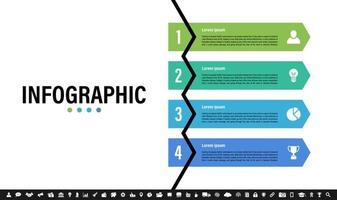 Infografik Designvorlage mit Geschäftskonzept vektor