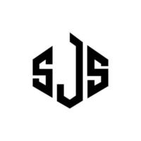 sjs bokstavslogotypdesign med polygonform. sjs polygon och kubformad logotypdesign. sjs hexagon vektor logotyp mall vita och svarta färger. sjs monogram, affärs- och fastighetslogotyp.