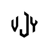 vjy-Buchstaben-Logo-Design mit Polygonform. vjy Polygon- und Würfelform-Logo-Design. vjy Sechseck-Vektor-Logo-Vorlage in weißen und schwarzen Farben. vjy monogramm, geschäfts- und immobilienlogo. vektor